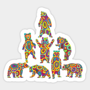 Cheerleaders Bear Sticker